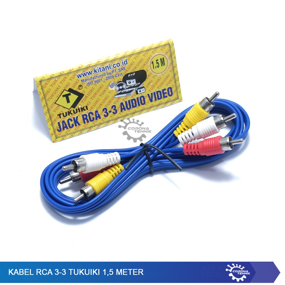 Kabel RCA 3-3 Tukuiki 1,5 Meter