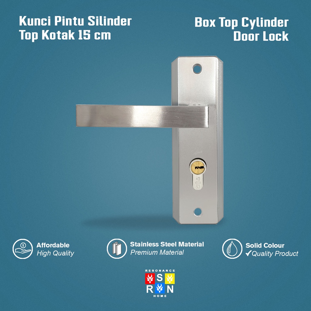 Kunci Pintu Rumah 15cm Silinder Full Set Top Safety Lock Resonance Home