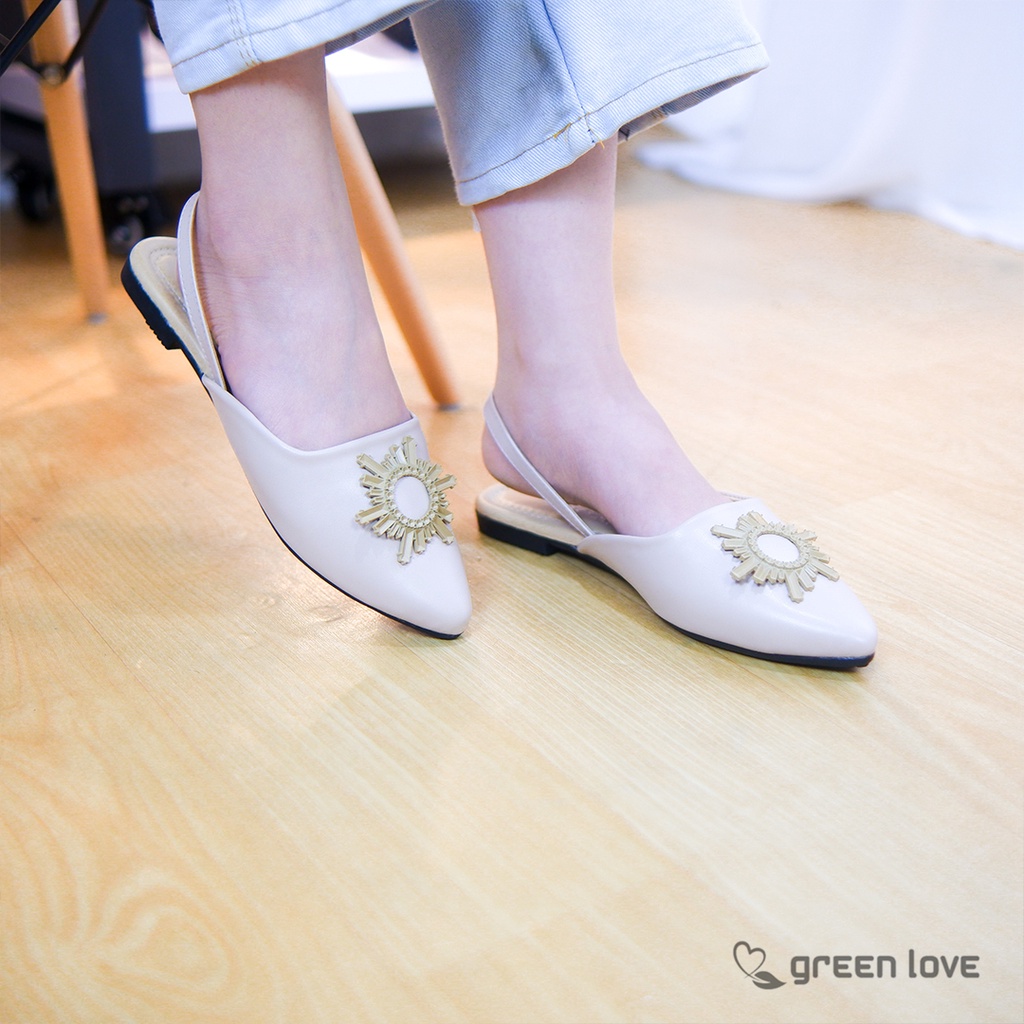 Green Love Sepatu Flat Shoes Wanita Terbaru 2022 MAUDY