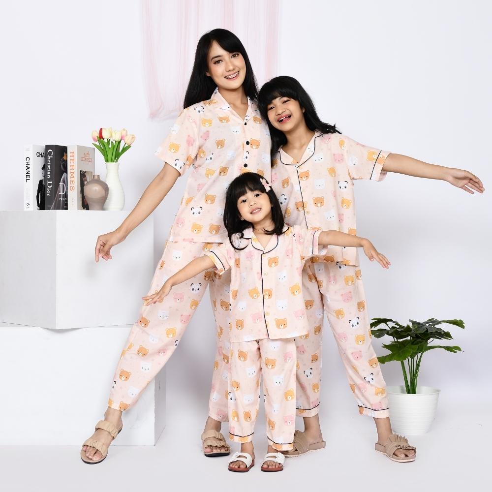 Nyenyak Piyama Anak Perempuan 6 - 8 Tahun / Setelan Baju Tidur Katun