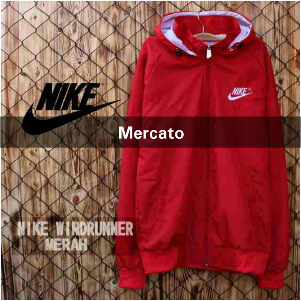 JAKET SPORT NIKE JAKET PARASUT JAKET NIKE JAKET JOGGING JAKET RUNNING FULL MERAH [SALE]off40%
