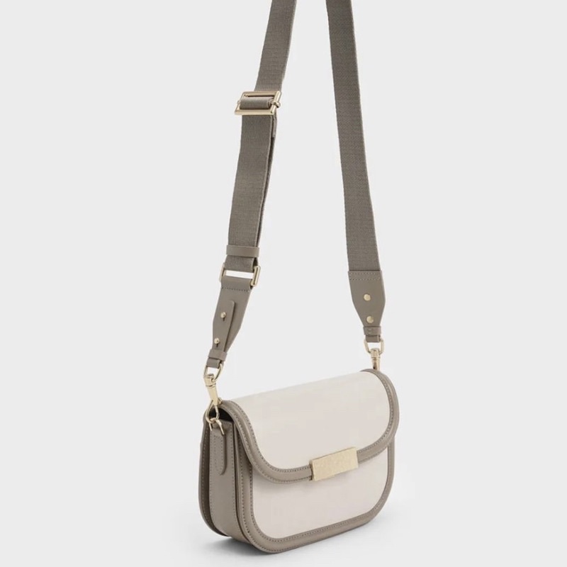 CK Genevieve Metallic Accent Crossbody Bag