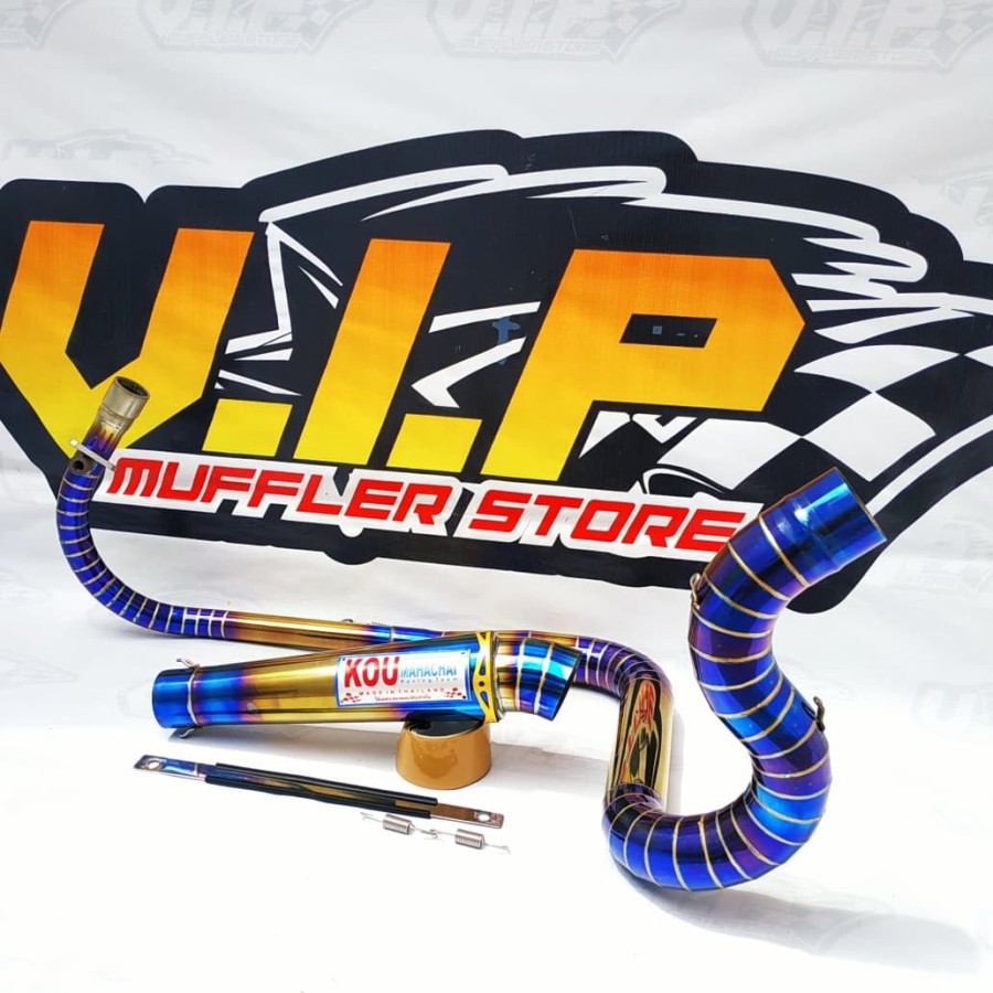 Knalpot KOU Blue TwoTone Kidal Cobra HONDA CBR 150R FACELIFT