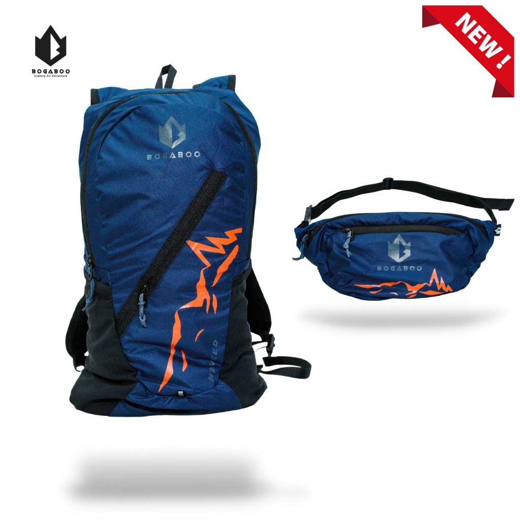 Folding bag 3 in 1 bogaboo ultralight seri NAVEED - TAS PINGGANG - TAS SLEMPANG - TAS SUMMIT - TAS SEKOLAH - BODYPACK