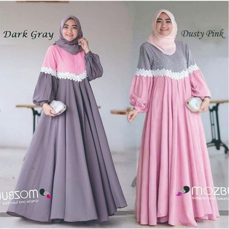 [Fashion Muslim] Gamis CLARISA renda terbaru