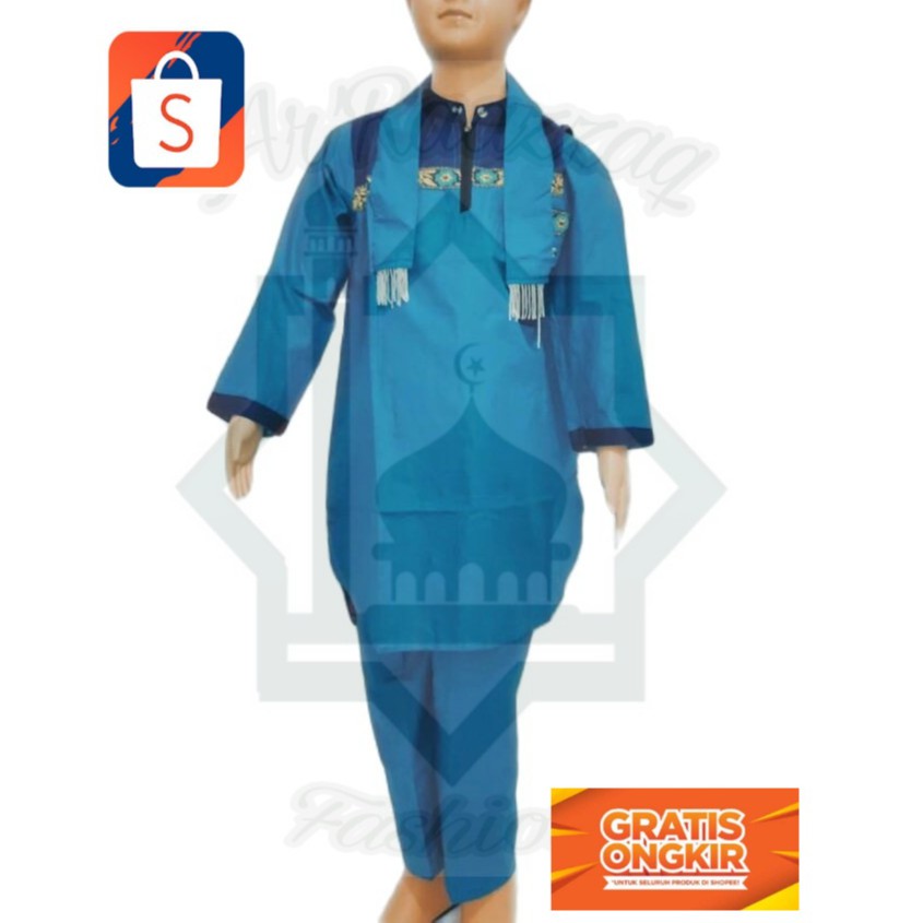 Baju Koko Anak Laki Laki Pakistan Warna Biru Muda / Baju Muslim Anak Laki Laki Pakistan Biru Muda