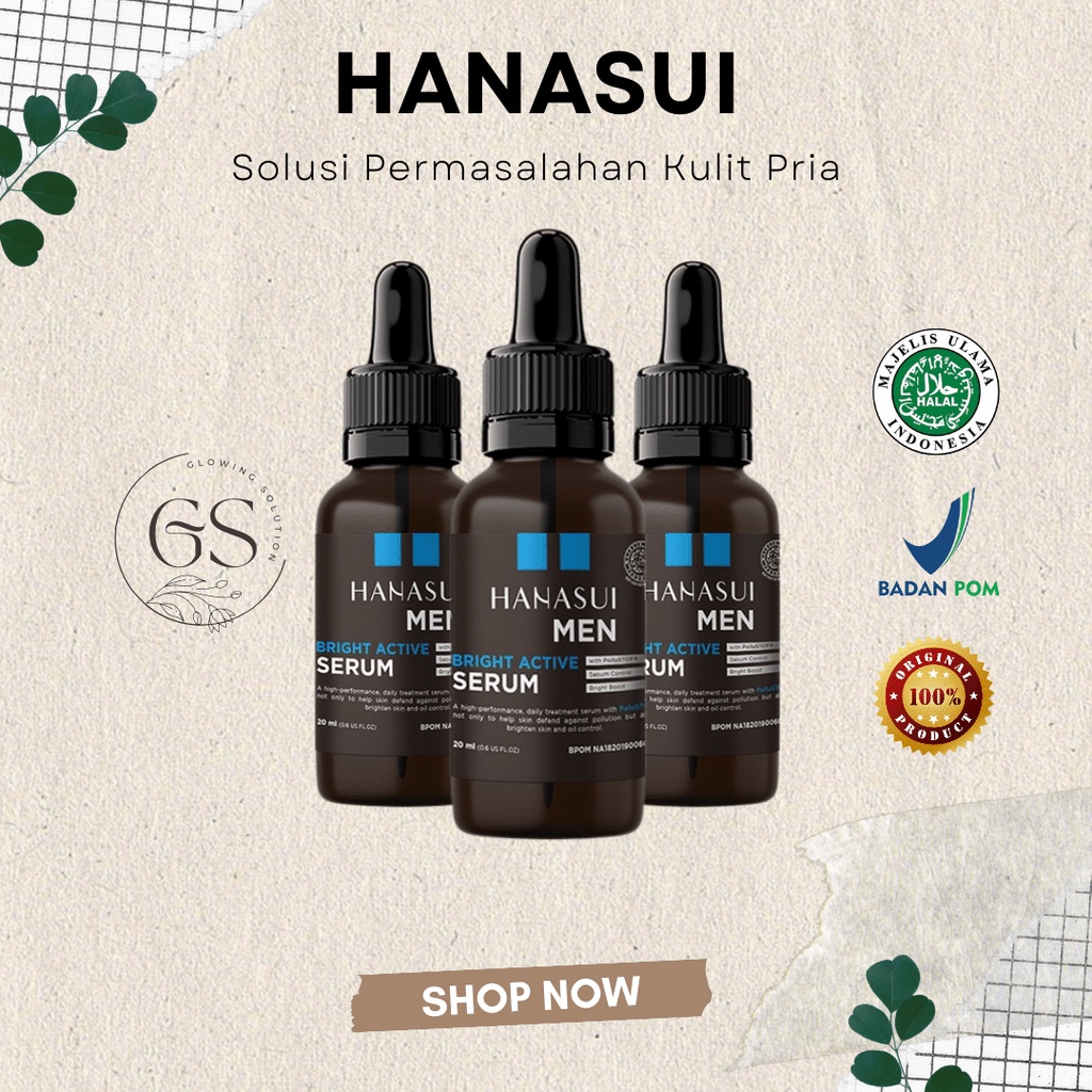 HANASUI Men Bright Active Serum 20ml (100% ORIGINAL & BPOM)