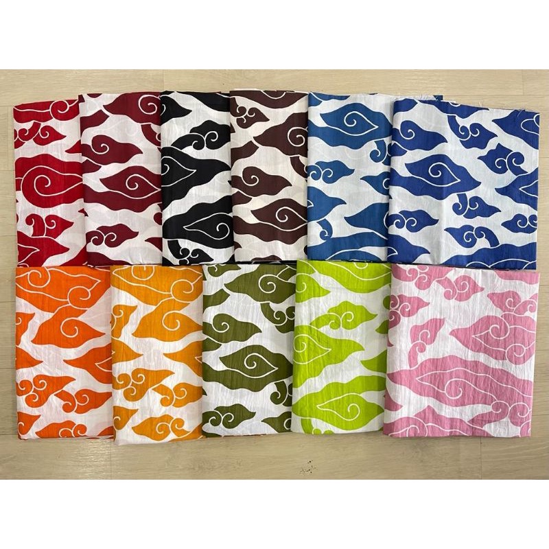 KAIN BATIK PRINT KATUN MEGA MENDUNG WARNA