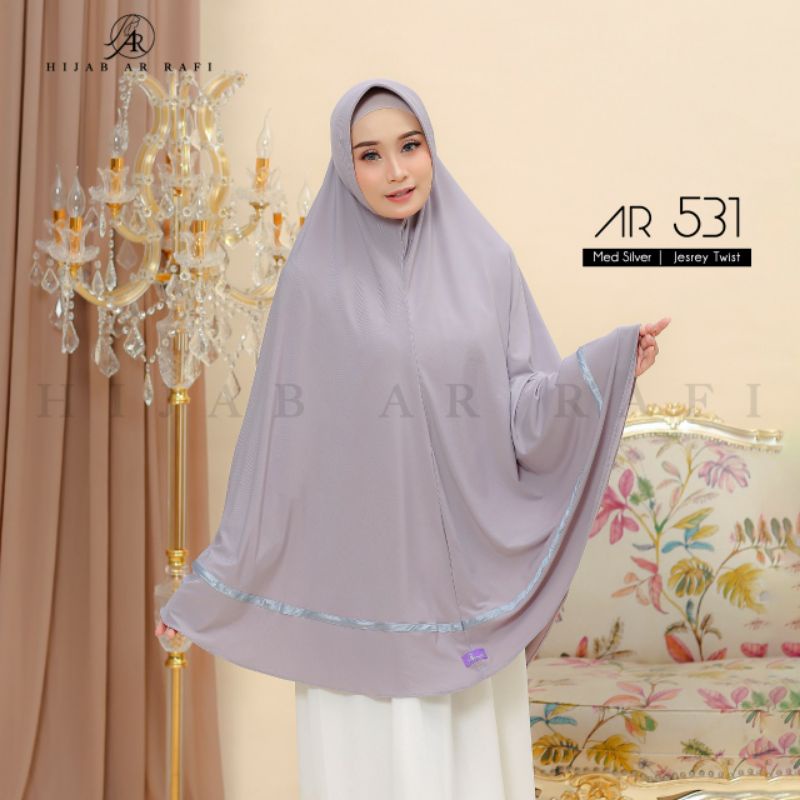 Terbaru Hijab jilbab kerudung bergo syar'i instan jumbo variasi list ORI ArRafi AR 531 Rabbani