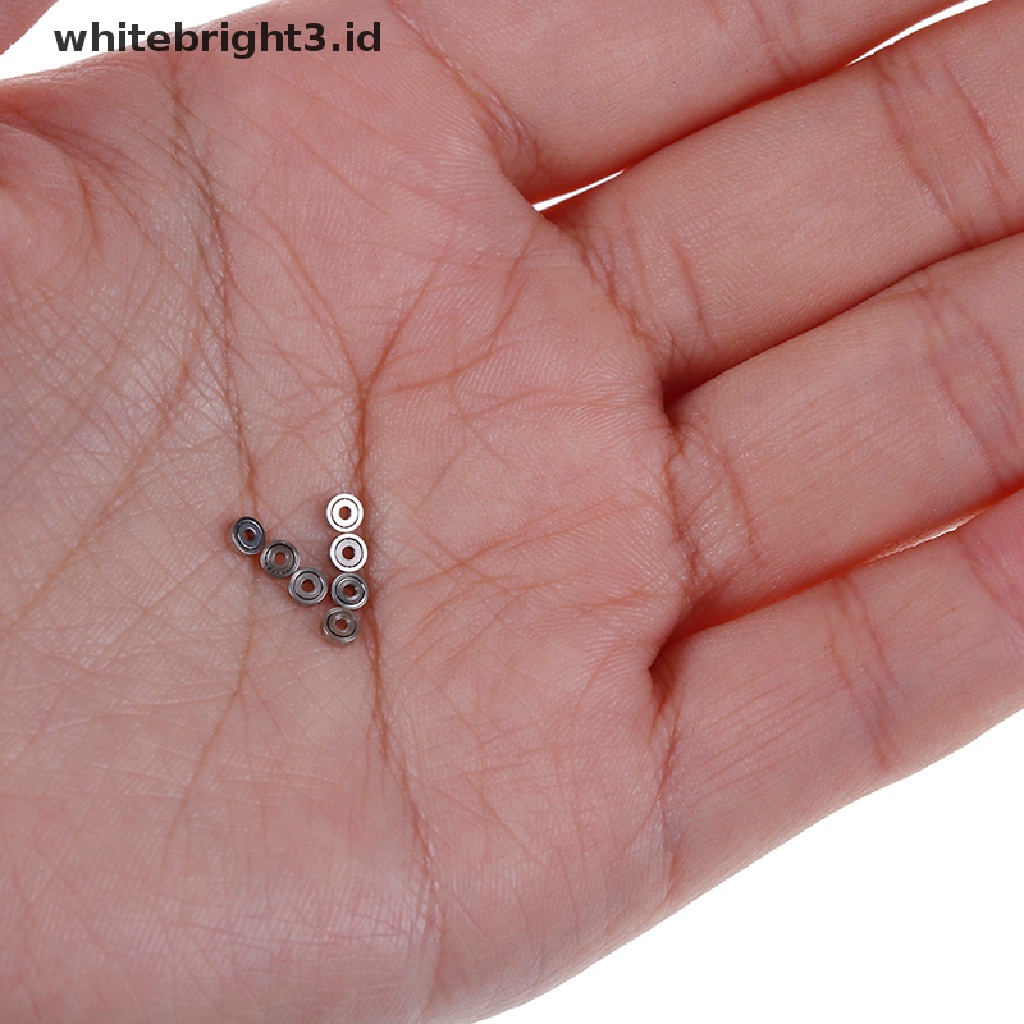 (whitebright3.id) 10pcs 681ZZ Miniatur Bola Bearing Metal 1x3 X 1mm