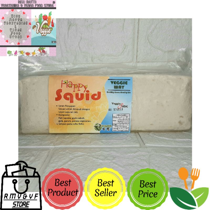 

Veggie Way Happy Squid Vegan 400gr / Cumi Nabati Vegetarian Vega
