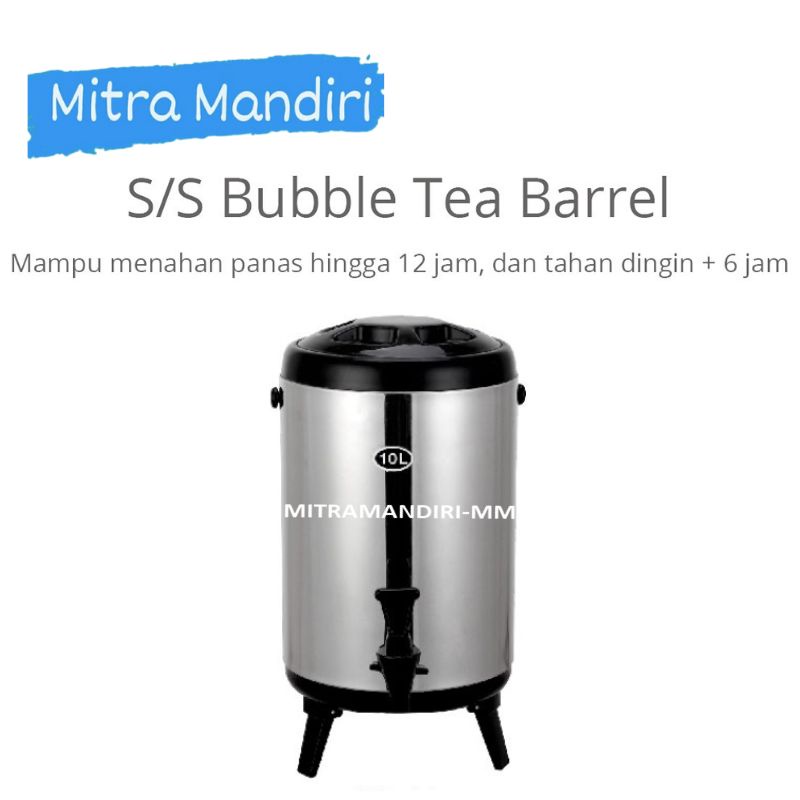 Bubble Tea Barrel - Stainless Steel/ GETRA VF - 10