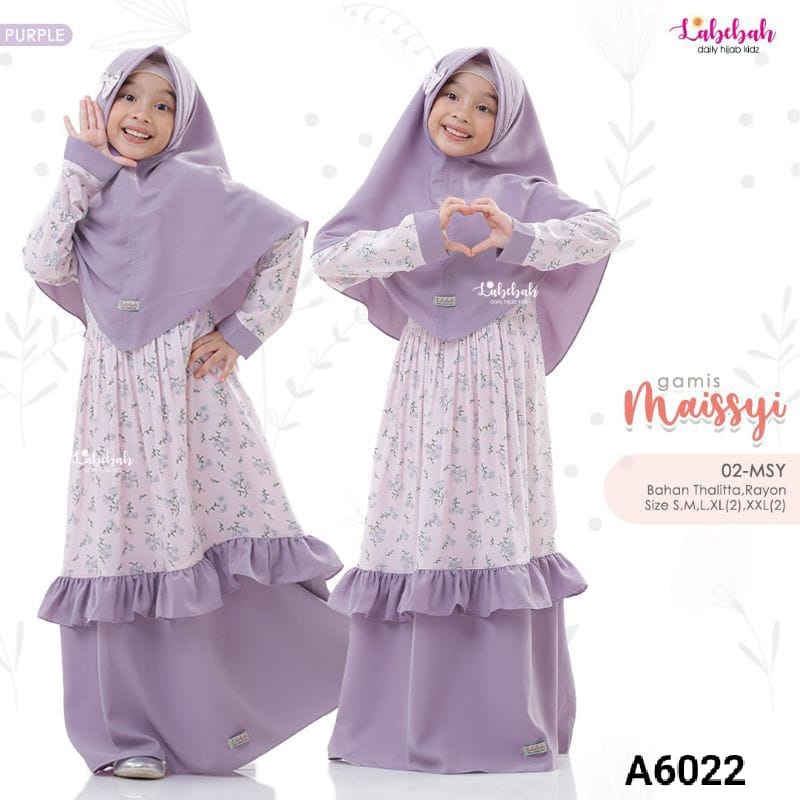 LABEBAH GAMIS ANAK MAISSYI A6022 UMUR 4-5 THN