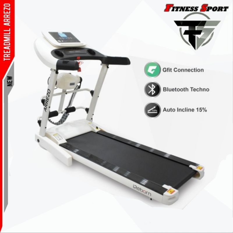 Treadmill Arrezo Ireborn Alat Fitness Bluetooth Multi Fungsi