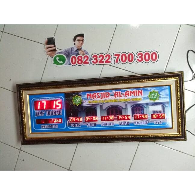jam waktu sholat digital masjid  otomatis + timer jeda adzan iqomah + alarm
