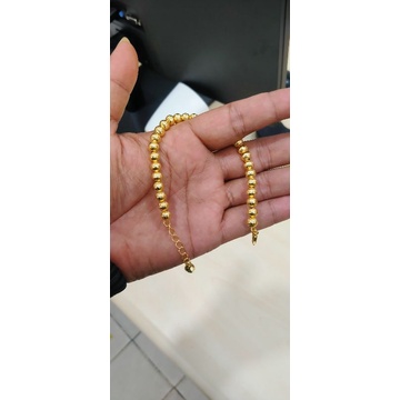 GELANG TANGAN WANITA MOTIF BOLA BOLA TITANIUM