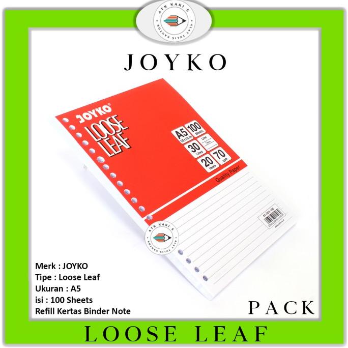 

GROSIR!!! Loose Leaf Joyko A5 100 lembar / Isi Refill Kertas File