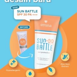 EMINA Sun Protection SPF 30 PA+++ 60ml Sun Battle SPF 30 Sun Battle SPF 45 PA +++++ 30ml Sunblock | Skin Buddy Sun Protection