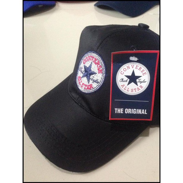 SM - Topi Baseball Converse Pria Polos Sport Hitam Premium Lokal Bandung Grosir Olahraga