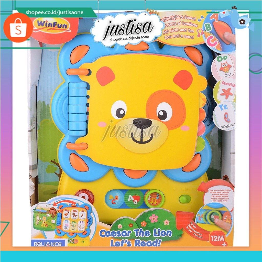 Promo  !! Mainan anak WinFun Caesar the Lion Let's Read 9209 Mainan Bayi