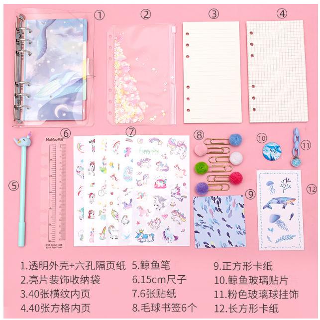 

3J - Paket Set diary unicorn lengkap note book