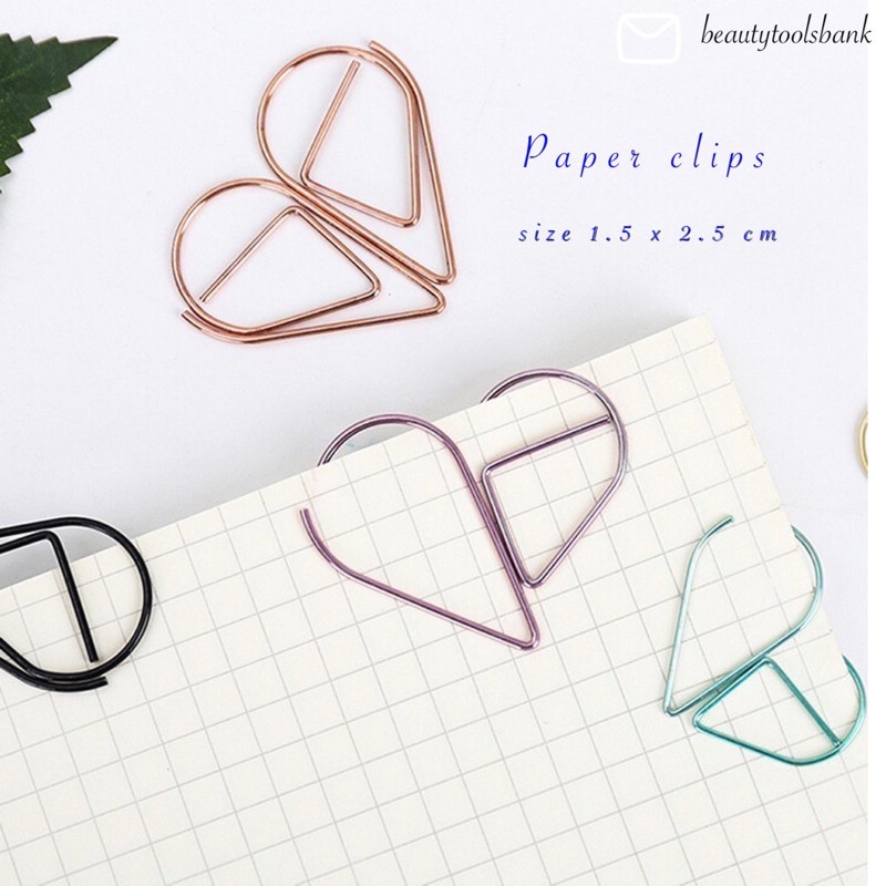 

BTB 121 Klip kertas / penanda buku bentuk tetesan air / paper clip harga per 1 pcs