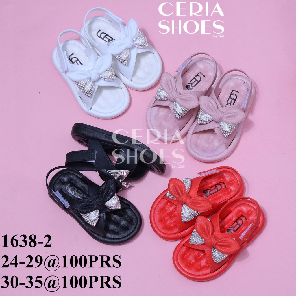 PVC Sandal Jelly Anak Perempuan Pita Tali Belakang Bahan Empuk Elastis Sol Rubber Non-Slip Anti Lecet Super Ringan 1638