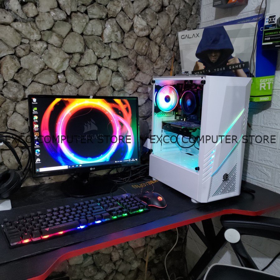 PC GAMING EDITING I5 10400F GEN 10 RAM 16GB VGA RX 580 8GB DDR5 FULLSET SIAP PAKAI