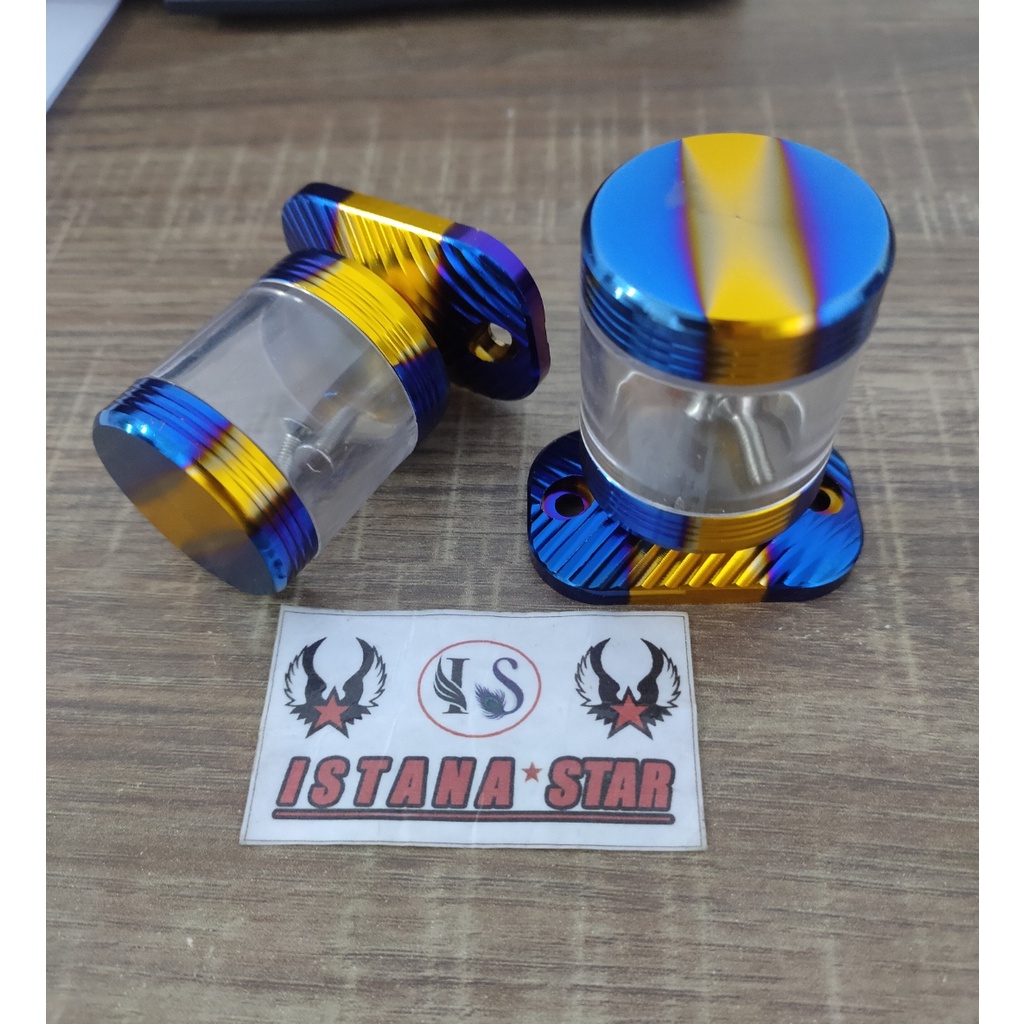 1 PASANG TUTUP MINYAK NMAX OLD KACA TWO TONE 2 PCS KIRI + KANAN/ISTANA STAR