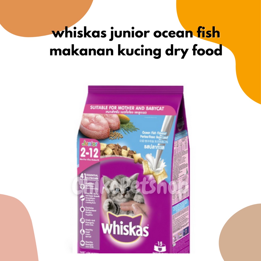 Makanan Kucing WHISKAS JUNIOR OCEAN FISH MILKY  6.5Kg | WHISKAS 6.5Kg