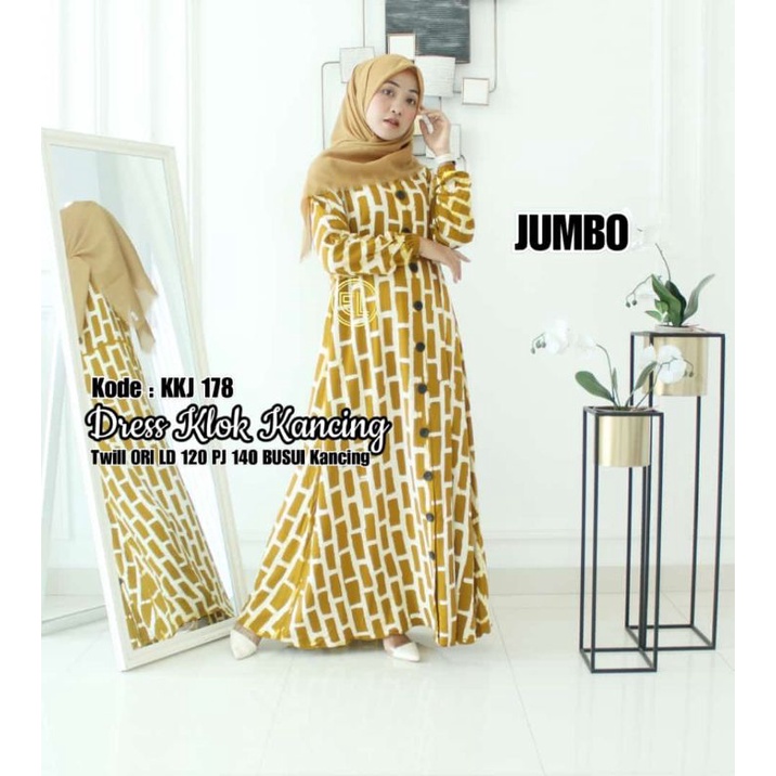 Gamis batik Twill ori JUMBO