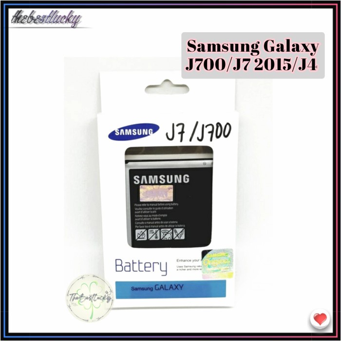 Batrai Battery Baterai Samsung J7 2015 J700F - J7 Core Original 100%
