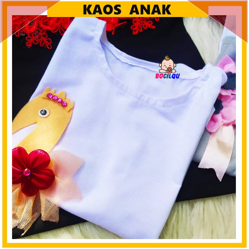 Kaos Anak Bayi Perempuan Murah Terlaris Kaos Polos Anak Perempuan Baju Kaos Atasan Tutu Bayi Usia 1-3 Tahun-3