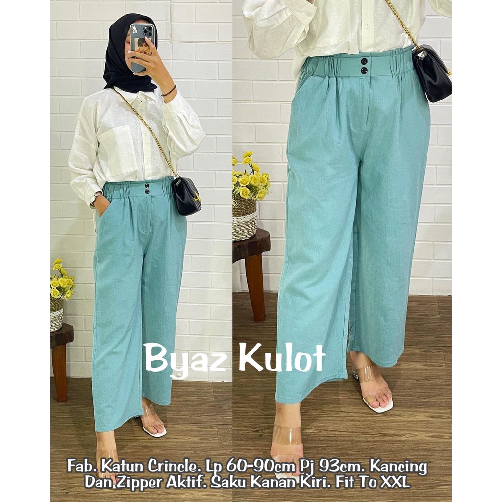 RESTOK BESTSELLER//KULOT WANITA BAHAN LINEN CRINCLE//BYAZ KULOT//KULOT TERLARIS 2022//KULOT SIMPLE K