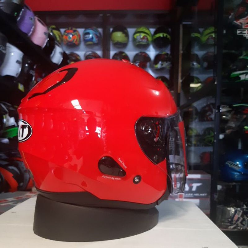 KYT Kyoto R Solid White / Kyoto R Putih Original kyt-Red solid / ferari