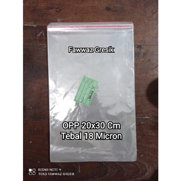 Plastik OPP 20x30 Tebal 18 micron Bening Plastik Perekat Plastik Kaca Plastik Baju Hem Jaket Souvenir