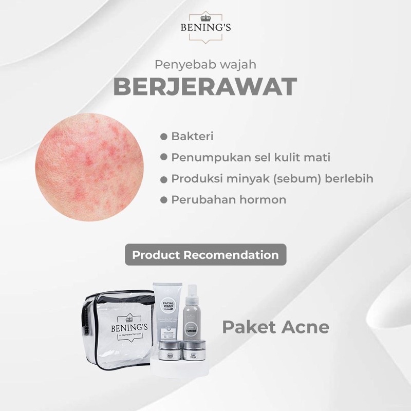 BENINGS SKINCARE DR OKY PRATAMA PAKET ACNE UNTUK MENGATASI JERAWAT DAN BERUNTUSAN ( BENINGS INDONESIA )-5