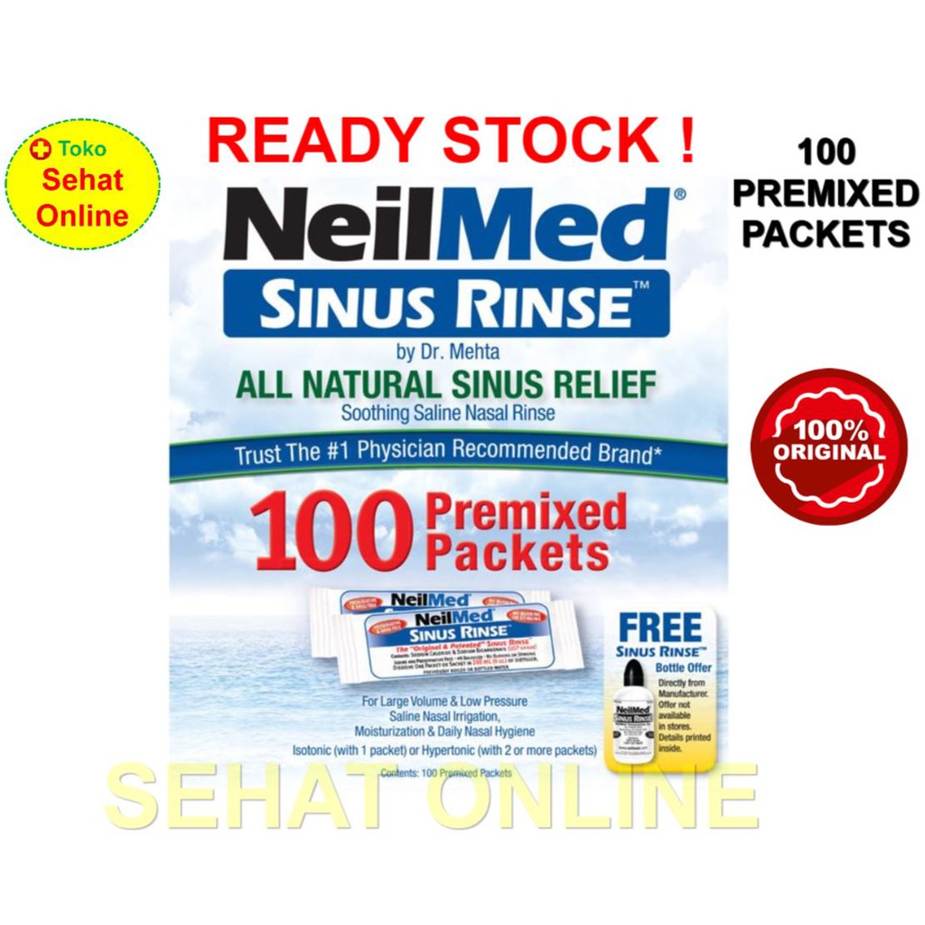 Neilmed Sinus Rinse 100 Premixed Packets ( cuci hidung sinusitis )