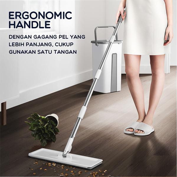 ( BCT702 )- Samono BONBOX Alat Pel Lantai Ultra Mop dengan Ember Multifungsi Ergonomic Magic Mop Handle Rotasi Dapat Berputar 360 Derajat Dual Comb  SCM004 BCT702