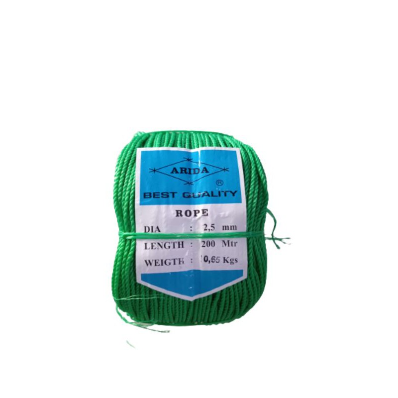 Tali Tambang Tampar plastik 2,5mm arida tali tambang jaring ikan tali jaring tali jemuran tambang