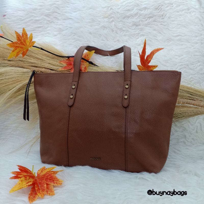 Fossil jenna tote brown