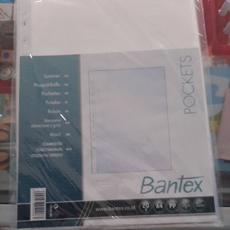 

Plastik pocket plastic arsip A4 Bantex