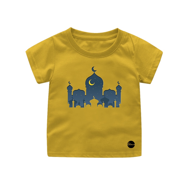 Aitana - Baju Kaos Muslim Tema Night In Masjid Untuk Bayi Anak Remaja Dewasa Bahan Katun Combed 30s