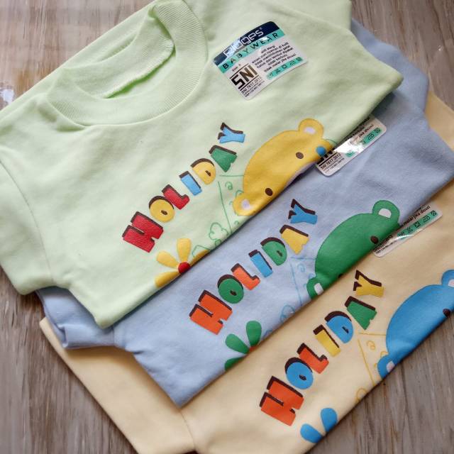 RIDGES Kaos Oblong Bayi  Full Warna Uk S XL Shopee 