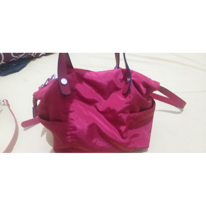 TAS SELEMPANG WANITA CEWEK PEREMPUAN BRANDED PL PRELOVED ORI ZARA WARNA MERAH