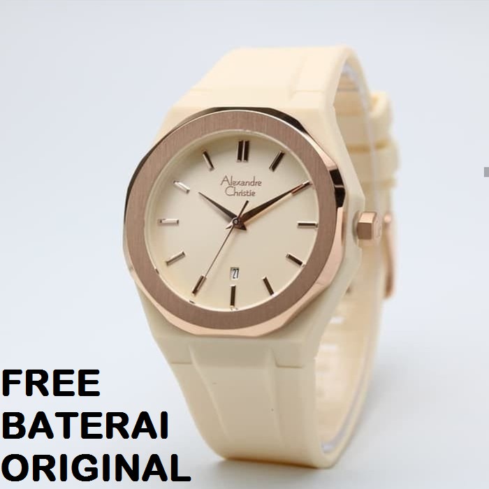 [Free Baterai] JAM TANGAN PRIA ALEXANDRE CHRISTIE AC 8613 RUBBER ORIGINAL GARANSI RESMI 1 TAHUN