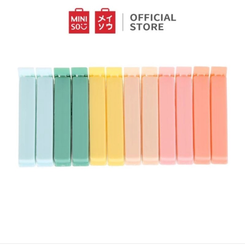 Miniso Sealing Clips 24Pack Colorful Segel Kantong Plastic