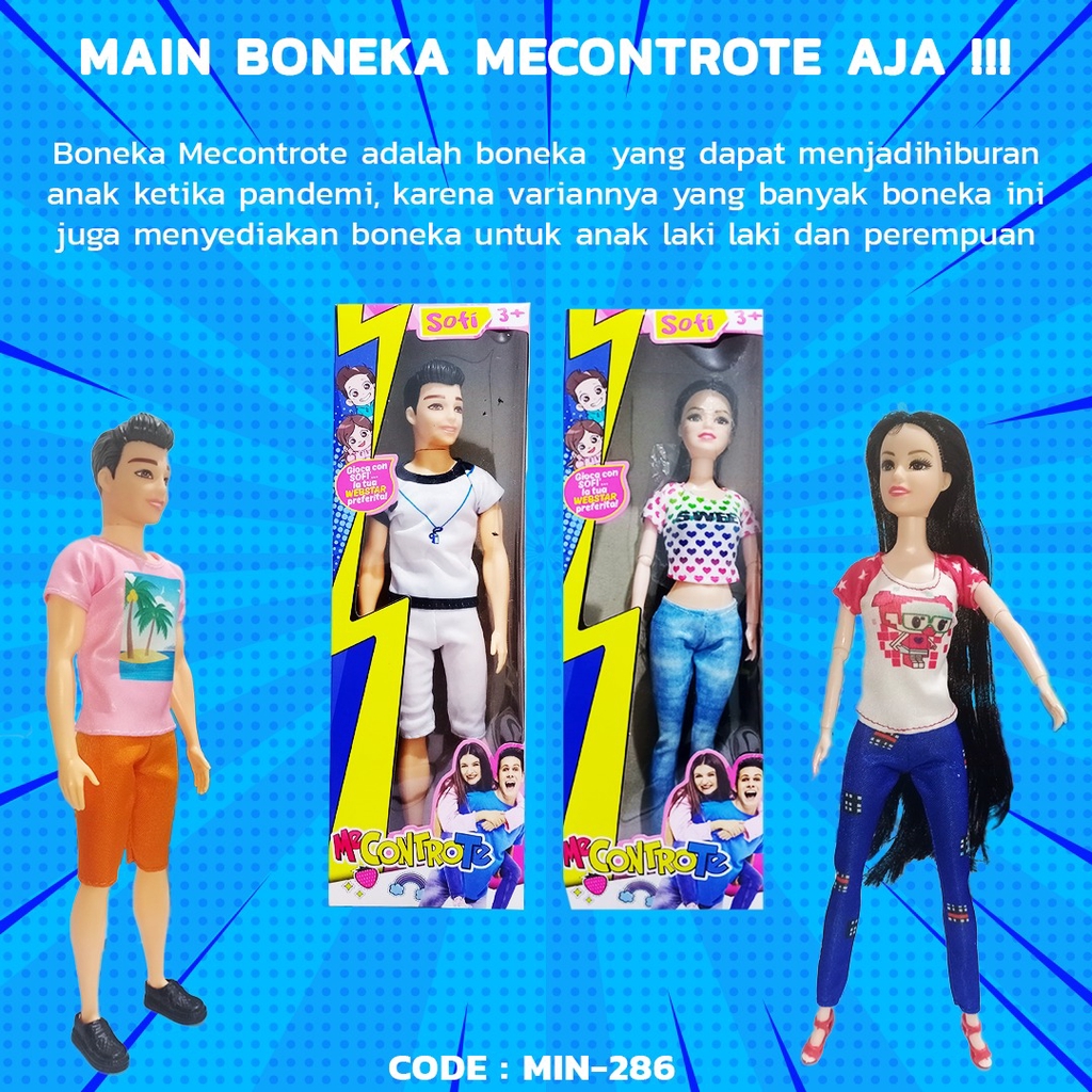 Mianan anak boneka berbie cewek dan cowok MECONTROTE DOLL