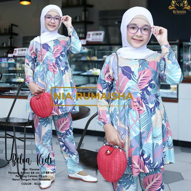 Setelan anak crinkle rompi/setelan rayon anak/setelan muslim