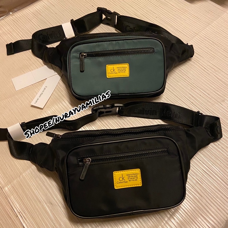 Tas selempang pria Calvin Klein Waistbag anti air branded import waist bag pria wanita import